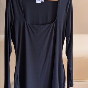 Black Long Sleeve Mini Dress